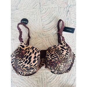 Natori Pure Luxe Underwire Push Up Bra, Leopard Print, Size‎ 36DD, (36E), NWT
